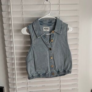 Show Me Your MuMu Light Blue Denim Vest